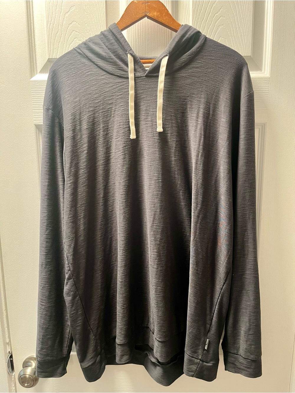 Men's Free Fly Bamboo Slub Hoodie II Long-Sleeve Hoodie - black sand, XL